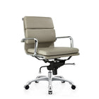 Plata Import Paco Grey Office Chair, Low Back (LS-3061-G)-PU Leather Seat