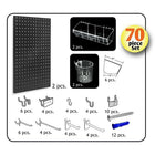Azar Displays Pegboard Organizer Kit, Black (900945-BLK)-Black