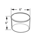 Azar Displays Clear Acrylic Cylinder, 6" x 6" (556605)-Clear