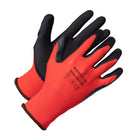 Forcefield High Dexterity Work Gloves - Palm Coated - Large - Red & Black-Fine knit for increased dexterity