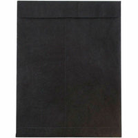 JAM Paper 10" x 13" Tyvek Tear-Proof Open End Catalog Envelopes - Black - 10 Pack -Black Tyvek Open End Envelopes