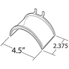 Azar Displays 3" x 5.25" x 2.5" Lexan Plastic Necklace Half Round Bar, 4 Pack (800026)-Half round bar