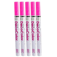JAM Paper Marvy Uchida Fine-Line Markers - Rosemary Pink - 5 Pack (7665907g)-Colour: Rosemary