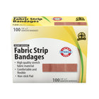 Wasip Fabric Strip Bandage - 100 Pack-Breathable, stretchable adhesive fabric