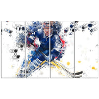Designart Hockey Penalty Shot Canvas Art Print, (PT2553-271)-Print