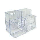 Azar Displays 2-Tiered Tri-Fold Brochure Counter Display, 4-Pocket, 2 Pack (252812)-Brochure holders
