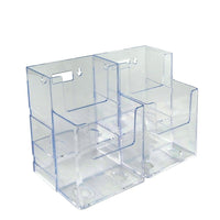 Azar Displays 2-Tiered Tri-Fold Brochure Counter Display, 4-Pocket, 2 Pack (252812)-Brochure holders