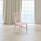 Flash Furniture Kids Pink Resin Chiavari Chair - 10 Pack-One-Piece frame designed without use of screws