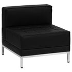 Flash Furniture HERCULES Imagination Series Contemporary Black Leather Middle Chair-Modular Chair