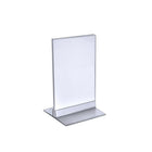 Azar Displays 7" x 5" Vertical/Horizontal T-Strip Acrylic Sign Holder, Clear, 10 Pack (102722)-Used vertically or horizontally depending on what suits best for your needs