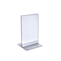 Azar Displays 7" x 5" Vertical/Horizontal T-Strip Acrylic Sign Holder, Clear, 10 Pack (102722)-Used vertically or horizontally depending on what suits best for your needs