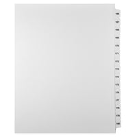 Mark Maker Legal Tabs - Letter Size - White - 1/15th cut - 1 Set per package - Numbers 166 - 180-Legal