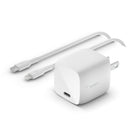Belkin 30W Gan Home Charger With C-C Cable-30W output through one USB-C port