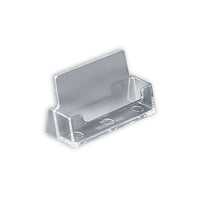 Azar Displays 2" x 4" x 1.5" Business Card Holder, 10 Pack (252010)-Horizontal desktop business card holder displays contact information
