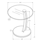 Monarch Specialties 3017 Accent Table - White Bentwood With Tempered Glass-Practical accent table for a living room, family room, den, office, or bedroom