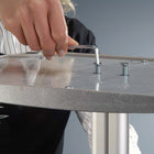 SECO Decorative Brochure Stand, Landscape-Moulded silver plastic base with hidden steel plate for extra weight stability.