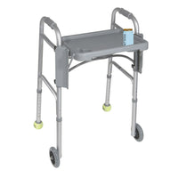 Drive Medical Folding Walker Tray-Grey, Plastic