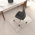Quartet Glass Chair Mat - 36" x 48" - Clear-Chair mat measures 36" x 48" and has rubber feet to keep it in place