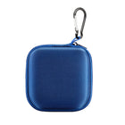 Basic Tech Square Earbud Case with carabiner - Sea Blue (BTSECSB)-Slim design fits in pockets and easy to carry