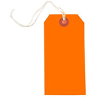 JAM Paper Gift Tags with String, Medium, 4 3/4" x 2 3/8", Neon Orange, 100 Pack-Gift Tags with String Tie