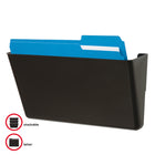 Deflecto EZ Link Stackable DocuPocket - 1 Pocket - Letter Size - Black-Fits letter size documents