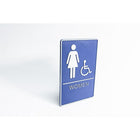 Futech Single Women  Handicap Washroom Sign-Material: Plastic - Colour: Navy Blue