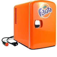 Coca-Cola Fanta Portable 6 Can Thermoelectric Mini Fridge Cooler/Warmer - 4 L / 4.2 qt-4 L (4.2 qt) capacity