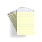 TRU RED Wide Ruled Notepads - 8.5" x 11.75" - Canary - 50 Sheets/Pad - 12 Pack-Standard perforated notepad for everyday writing