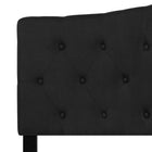Flash Furniture Cambridge Tufted Upholstered Queen Size Headboard - Black Fabric-Button Tufted with Diamond Pattern Stitching