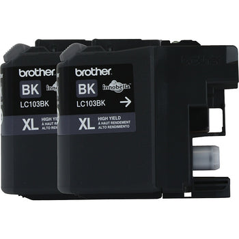Brother LC103 High-Yield Black Ink Cartridges, 2 Pack | staples.ca