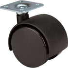 Algood Twin Wheel Casters (300/400 Series), Swivel, 2" (51 Mm), Plastic, 75 Lbs. (34 Kg.), 24 Pack-Bolt Hole Size 15/64" (5.95 mm)