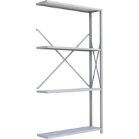 Metalware RK286 Boltless Shelving Unit, 4-Shelves, 48" x 18" x 88", Light Grey-Adjustable shelving system that provides high strength, yet economical storage capacity for your needs