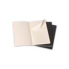 Moleskine Cahier Soft Cover Plain Journal - 5" x 8-1/4" - Black - 3 Pack-120 pages, Plain Format