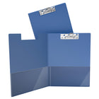 Davis Group Essential Clipboards - Royal Blue - 10 Pack-Clear interior pockets on front & back covers to secure loose documents and allow for easy identification of content