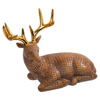 Truu Design Sitting Deer Figurine, 9.5 x 9 inches, Beige-Measurement: this cute sitting deer statue measures 9.5"L x 9"H x 4.5"W in dimensions