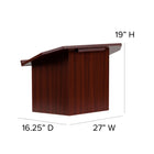 Flash Furniture Foldable Tabletop Lectern in Mahogany-8