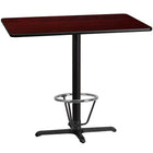 Flash Furniture Laminate 30"W x 48"L X-Base Table, Mahogany (XUMA3048T230B3F)-Bar height hospitality table