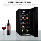 Koolatron 10 Bottle Wine Cooler, 1 cu. ft. (28L) Freestanding Thermoelectric Wine Fridge - Black-Vibration free thermoelectric cooling will not disturb sediment
