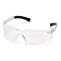 Pyramex Ztek Safety Eyewear Glasses, Clear, 12 Pack-Scratch resistant polycarbonate lens with black temple tips