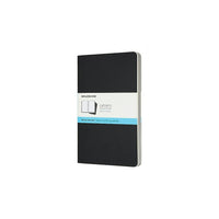 Moleskine Cahier Dotted Soft Cover Journal, Black, 5" x 8.25"-Black flexible cardboard cover