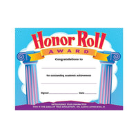 Certificates & Awards Trend Honor Roll Award Certificates, 180 Pack (T-2959)-Theme/design: Achievement