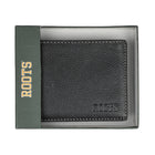 Roots Men's Slim Bifold Wallet with Top ID Wing - Black-1 Bill compartment