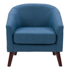 CorLiving LSS-151-C Elwood Modern Tub Chair in Blue-Beautifully upholstered in soft, high-quality, durable fabric