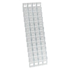 Azar Displays 38" x 19" 48-Pocket Tri-Fold Crystal Styrene Modular Wall Mount Display (252327)-Use for printed material measuring 9"H x 4.125"W
