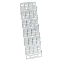 Azar Displays 38" x 19" 48-Pocket Tri-Fold Crystal Styrene Modular Wall Mount Display (252327)-Use for printed material measuring 9"H x 4.125"W