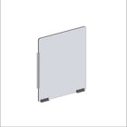 Mark Maker Modular Sneeze Guard Side - 1/4" Clear Acrylic with 23.5" W x 31.5" H panel - two 4" bottom rails - 18" living hinge-Our clear modular sides are to be combined with the modular fronts as an extension for extra protection.