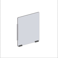 Mark Maker Modular Sneeze Guard Side - 1/4" Clear Acrylic with 23.5" W x 31.5" H panel - two 4" bottom rails - 18" living hinge-Our clear modular sides are to be combined with the modular fronts as an extension for extra protection.