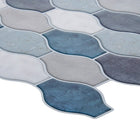 CTG Brands Scallops Tile Wall Decals, 11.8" x 7.8 inche, Teal/Grey, 6 Pack-Packaging: includes total of 6 peel and stick wall tiles