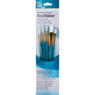 Princeton RealValue Synthetic White Taklon Set - 5 Pack (PR9174)-Mixed Media