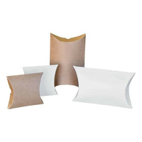 Eddie's Pillow Box - 3.5" W x 3.5" L x 1" H - White - 100 Box-Giftware Box / Pillow Box